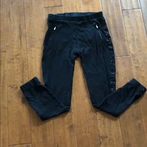 J. Crew joggers with sparkly side.